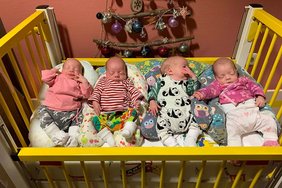 Die Vierlinge Ina, Hanna, Noah und Finja (Foto: Bianca Dotzer)