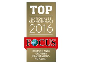 TOP Nationales Krankenhaus 2016. FOCUS Siegel 2016