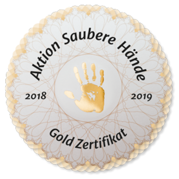 Gold Zertifikat der Aktion Saubere Hände