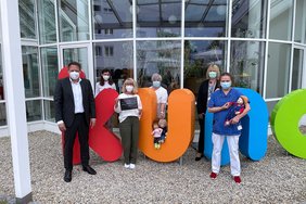 Spendenübergabe der Lehrpuppe an der Klinik St. Hedwig